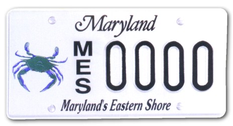 Maryland's Eastern Shore License Plate